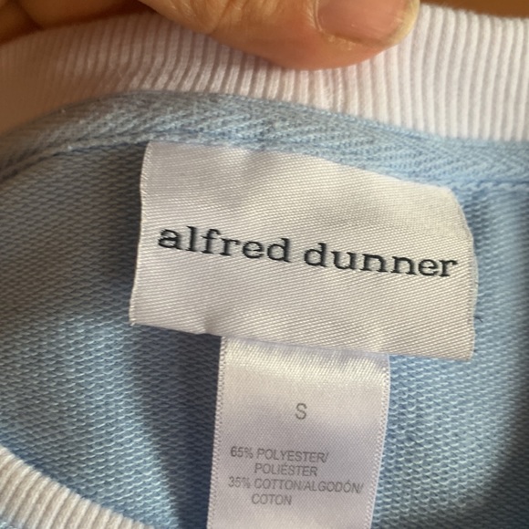 Vintage Alfred Dunner Blue floral Embroidery Top - Picture 5 of 5